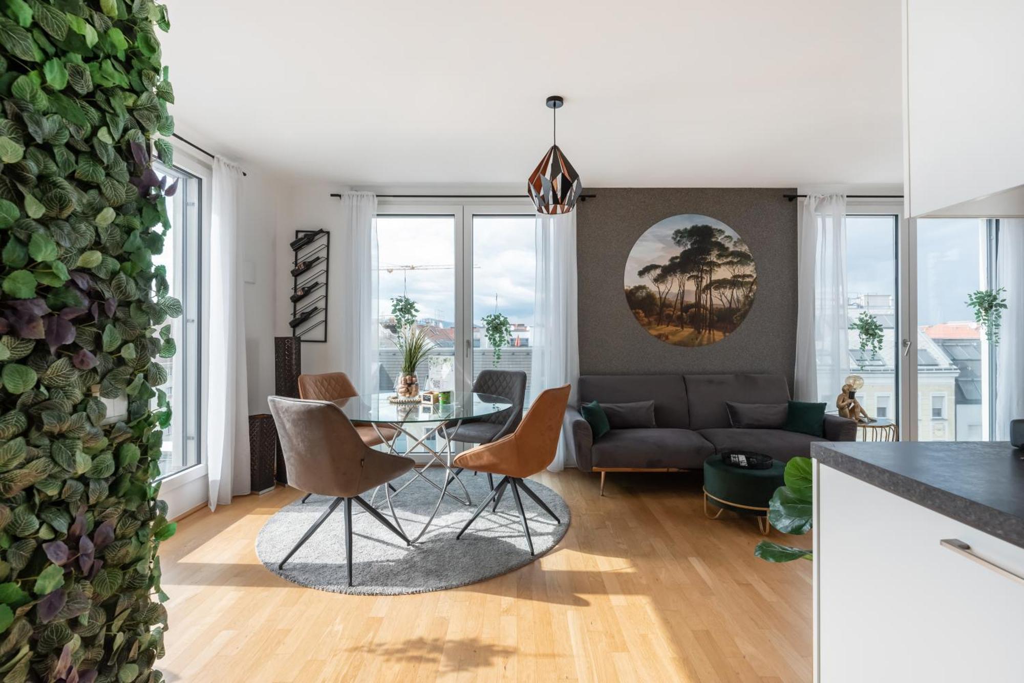 Apartment Mit Traumhafter Dachterrasse & Weitblick Wina Bagian luar foto