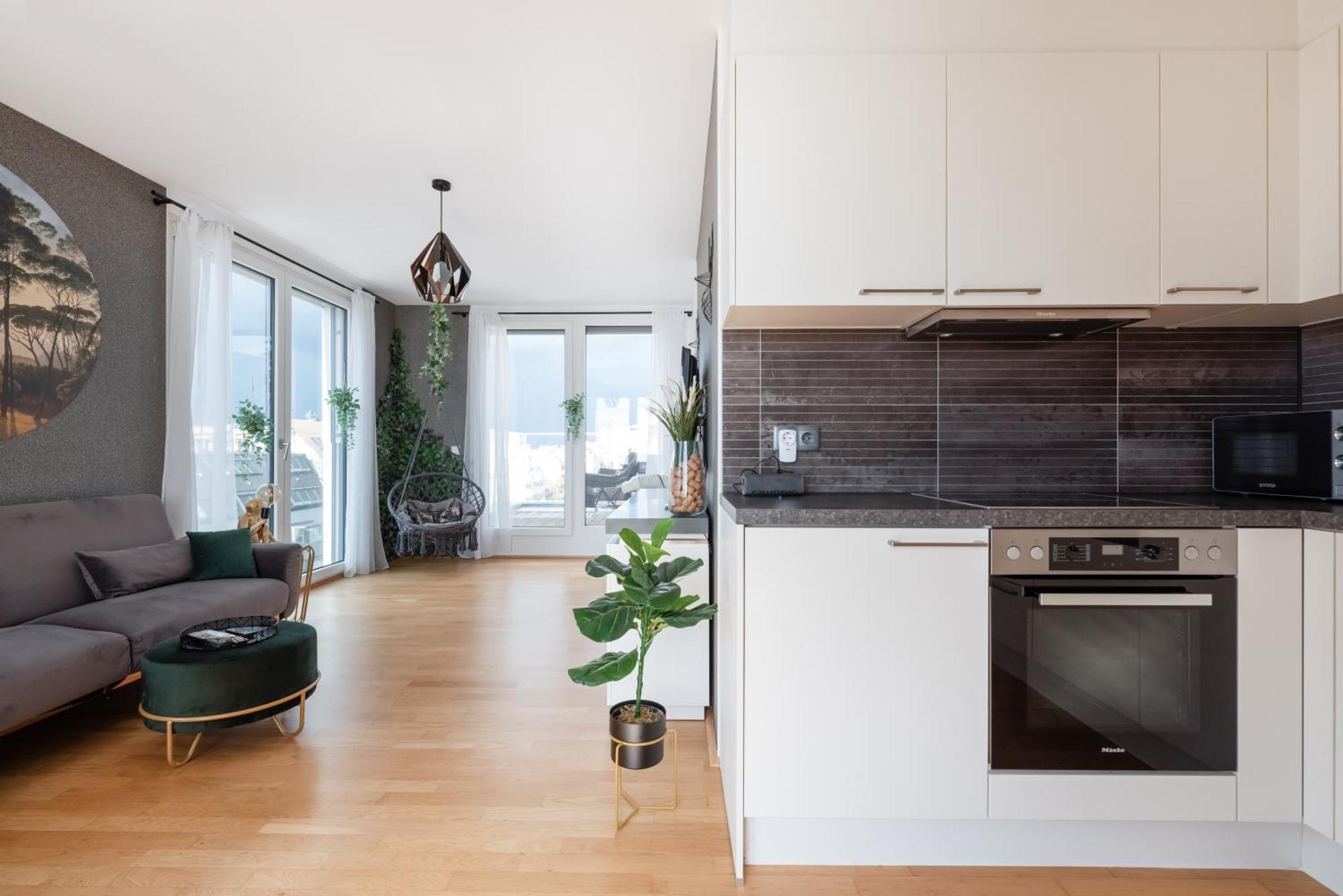 Apartment Mit Traumhafter Dachterrasse & Weitblick Wina Bagian luar foto