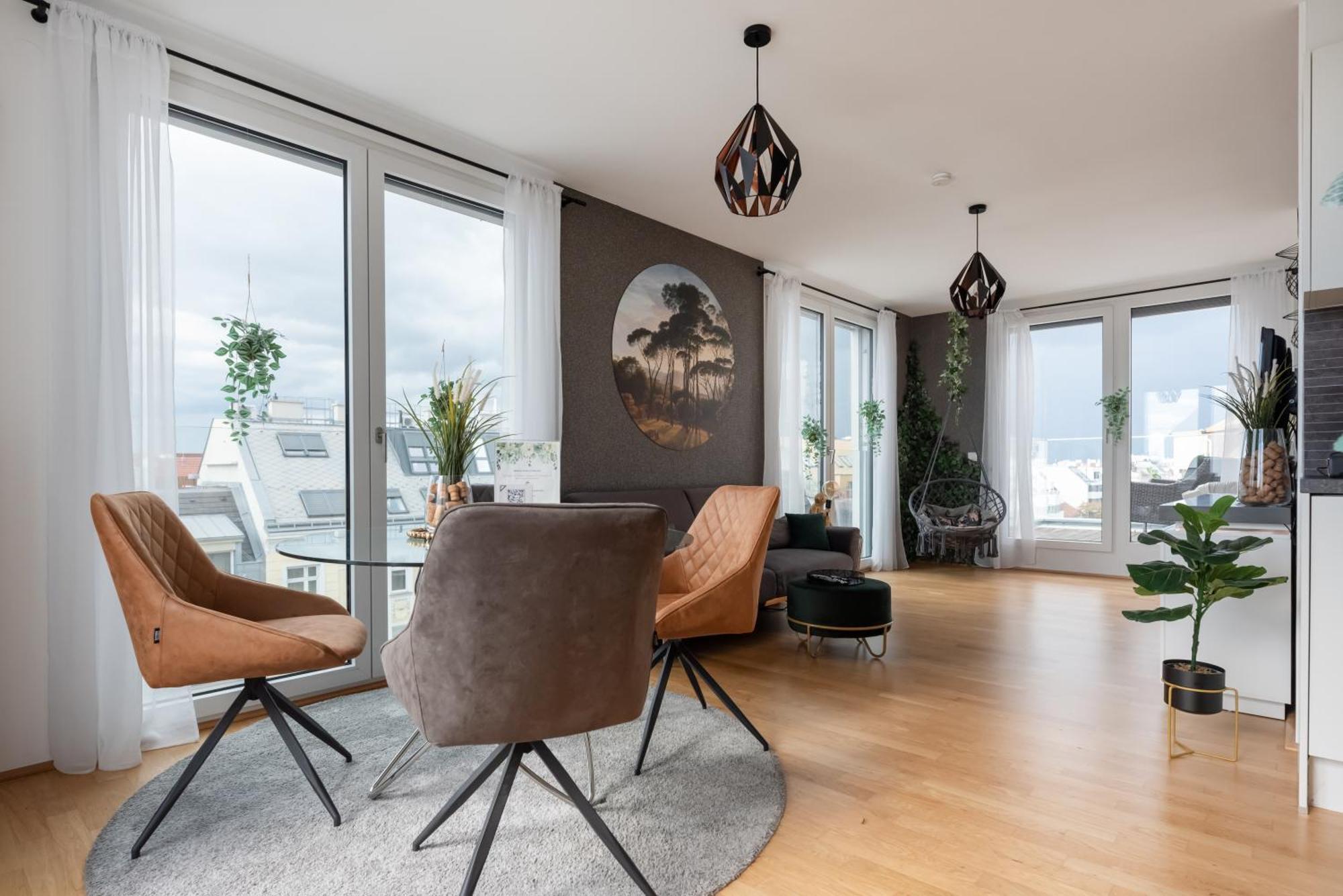 Apartment Mit Traumhafter Dachterrasse & Weitblick Wina Bagian luar foto